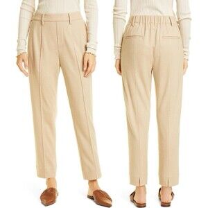 VINCE Dress Pants Women M Beige Classic Straight Leg Business Casual Career Chic
